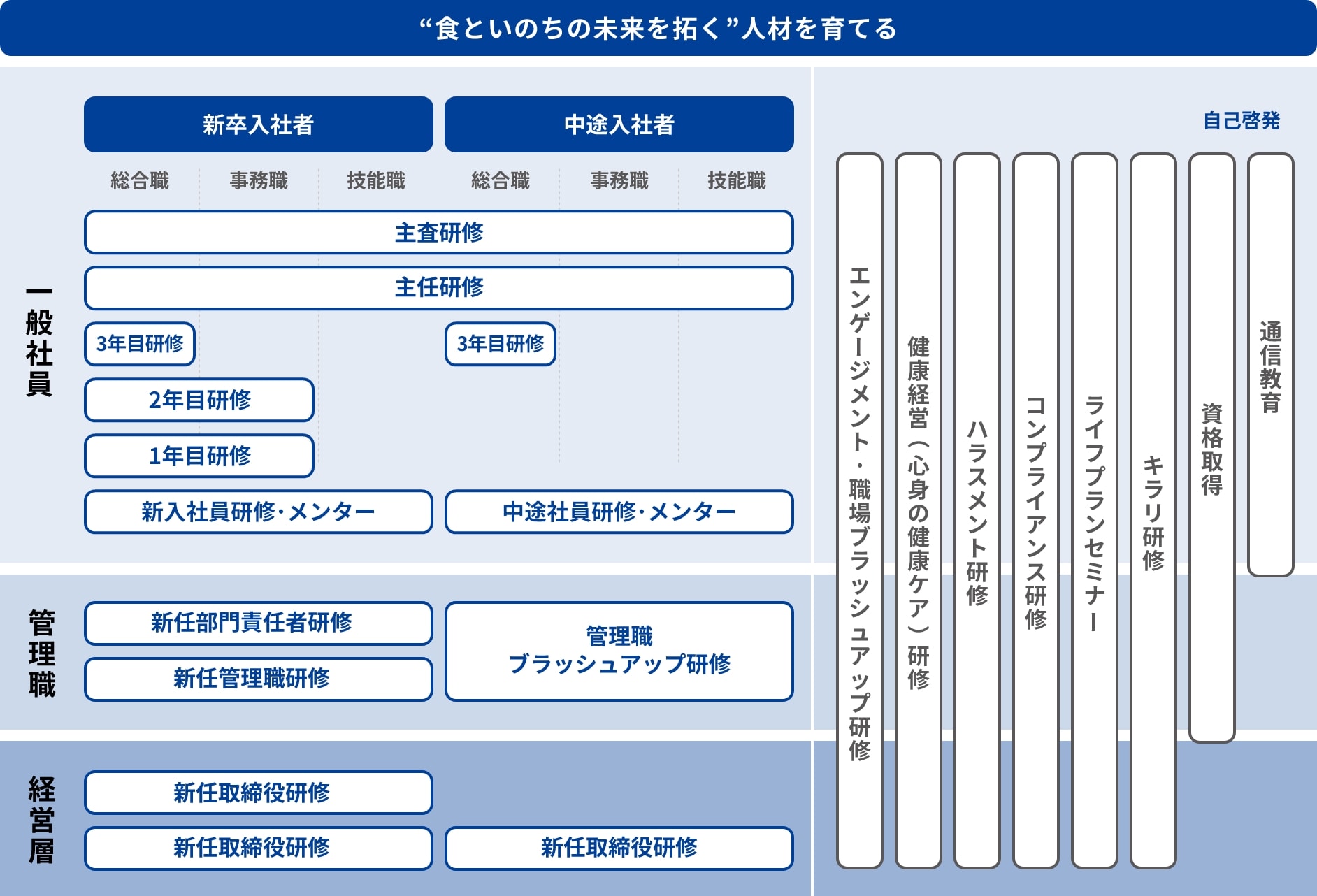 全社研修制度の全体像